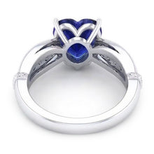 Afbeelding in Gallery-weergave laden, echte round diamant 3.50karaat ring profielweergave
