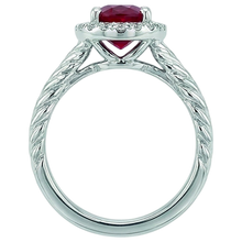 Afbeelding in Gallery-weergave laden, echte round diamant 1.16karaat ring profielweergave
