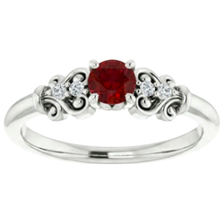 Echte Robijn Ring 1.10 Karaat