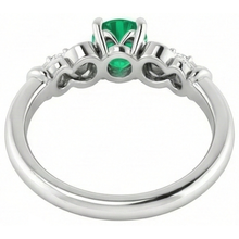 Afbeelding in Gallery-weergave laden, echte round diamant 1.10karaat ring met diamantaccenten
