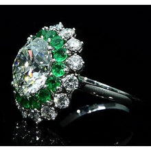 Afbeelding in Gallery-weergave laden, Diamanten ring 11.60 karaat vintage stijl Colombiaanse smaragd Nieuw
