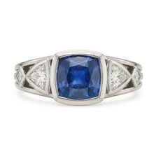 Afbeelding in Gallery-weergave laden, echte round diamant 2karaat ring zijaanzicht
