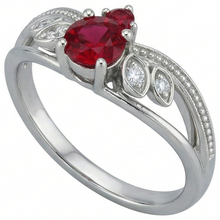 Afbeelding in Gallery-weergave laden, echte round robijn 1karaat ring op wit
