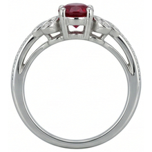 Afbeelding in Gallery-weergave laden, echte round robijn 1karaat ring band detail
