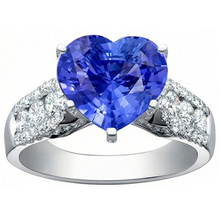 Afbeelding in Gallery-weergave laden, Diamanten ring hartvormige lichtblauwe saffier sieraden 5,50 karaat
