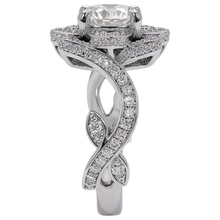 Afbeelding in Gallery-weergave laden, Diamanten ring lotusbloem 2,50 karaat 4 tanden wit goud
