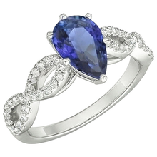 Afbeelding in Gallery-weergave laden, echte round saffier 3.50karaat ring close-up detail
