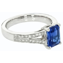 Afbeelding in Gallery-weergave laden, echte emerald saffier 3karaat ring bovenaanzicht
