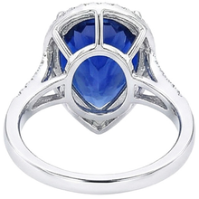 Afbeelding in Gallery-weergave laden, Labgekweekte Saffier Ring 7.50ct - Witgoud 14K
