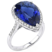 Afbeelding in Gallery-weergave laden, Labgekweekte Saffier Ring 7.50ct - Witgoud 14K
