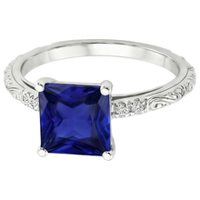Afbeelding in Gallery-weergave laden, Natuurlijke Saffier Ring 5.25ct - Witgoud 14K
