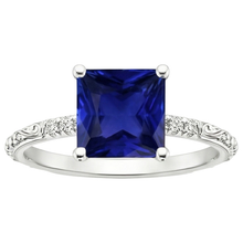 Afbeelding in Gallery-weergave laden, Natuurlijke Saffier Ring 5.25ct - Witgoud 14K
