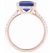 Afbeelding in Gallery-weergave laden, echte emerald saffier 4.50karaat ring profielweergave

