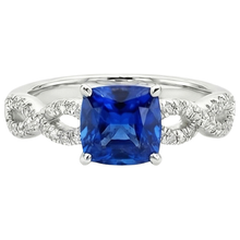 Afbeelding in Gallery-weergave laden, echte round diamant 2.25karaat ring zijaanzicht
