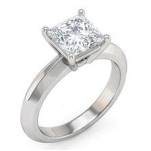 Afbeelding in Gallery-weergave laden, echte princess diamant 0.75karaat ring zijaanzicht
