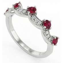 Afbeelding in Gallery-weergave laden, Diamanten trouwring 1.74 karaat Birma Ruby vrouwen sieraden
