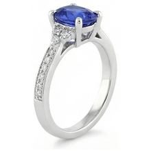 Afbeelding in Gallery-weergave laden, echte round diamant 3.50karaat ring met diamantaccenten
