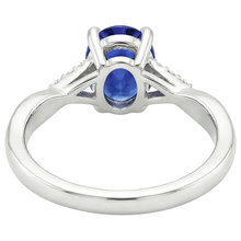 Afbeelding in Gallery-weergave laden, echte round diamant 3karaat ring zijaanzicht
