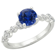 Afbeelding in Gallery-weergave laden, echte round diamant 3karaat ring bovenaanzicht
