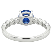 Afbeelding in Gallery-weergave laden, echte round diamant 3karaat ring op wit
