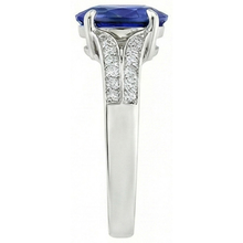 Afbeelding in Gallery-weergave laden, echte round diamant 3.50karaat ring bovenaanzicht
