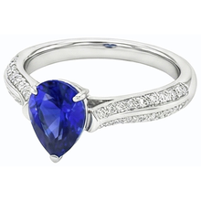 Afbeelding in Gallery-weergave laden, echte round diamant 3karaat ring bovenaanzicht
