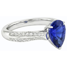 Afbeelding in Gallery-weergave laden, echte round diamant 3karaat ring op wit
