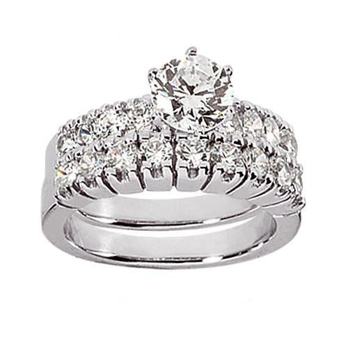 Diamanten verlovingsring set echte echte 3,50 Cts.