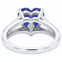 Afbeelding in Gallery-weergave laden, echte round diamant 4karaat ring bovenaanzicht
