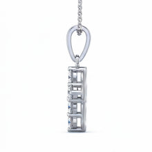Afbeelding in Gallery-weergave laden, Diamanten Kruisketting, 2,00 Karaat Ronde Briljant Geslepen, 14 Karaat Witgoud
