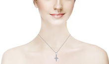 Afbeelding in Gallery-weergave laden, Diamanten Kruisketting, 2,00 Karaat Ronde Briljant Geslepen, 14 Karaat Witgoud
