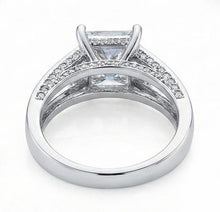 Afbeelding in Gallery-weergave laden, Echte Natuurlijke uit de aarde gewonnen Diamanten Jubileum Fantasie Ring 3.51 Karaat Princess Goud Wit
