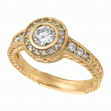 Afbeelding in Gallery-weergave laden, Diamond Anniversary 0,80 Carat Fancy Ring Bezel Setting Sieraden Geel goud 14K
