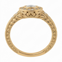 Afbeelding in Gallery-weergave laden, Diamond Anniversary 0,80 Carat Fancy Ring Bezel Setting Sieraden Geel goud 14K
