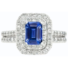 Afbeelding in Gallery-weergave laden, echte round saffier 5karaat ring profielweergave
