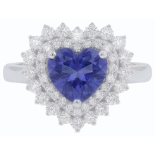 Afbeelding in Gallery-weergave laden, echte heart diamant 3karaat ring zijaanzicht
