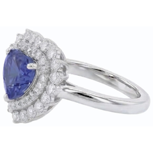 Afbeelding in Gallery-weergave laden, echte heart diamant 3karaat ring close-up detail
