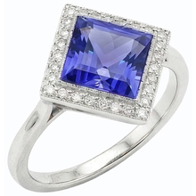 Afbeelding in Gallery-weergave laden, echte princess saffier 2karaat ring zijaanzicht
