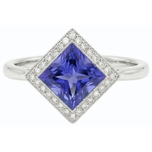 Afbeelding in Gallery-weergave laden, echte princess saffier 2karaat ring profielweergave

