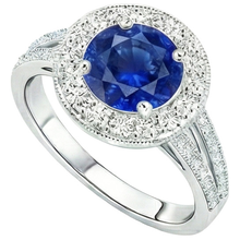 Afbeelding in Gallery-weergave laden, echte round diamant 2.50karaat ring bovenaanzicht
