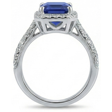 Afbeelding in Gallery-weergave laden, echte round smaragd 4karaat ring met diamantaccenten
