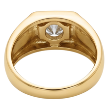 Afbeelding in Gallery-weergave laden, Diamond Solitaire verlovingsring voor heren 0,50 karaat geel goud 14K
