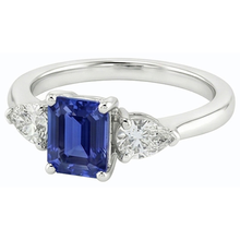 Afbeelding in Gallery-weergave laden, echte pear saffier 2.50karaat ring profielweergave
