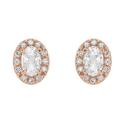 Oud Europese Slijpvorm Diamant Oorhangers 6,50 karaat – 14K Rosé