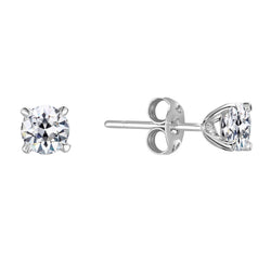 14 Karaat Witgoud Diamant Oorbellen – 2-karaat Antiek Cushion