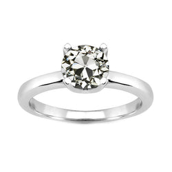 Fijne Diamant Solitaire Ring – 14K Witgoud 2 karaat