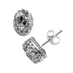 Antiek Oorhangers – Diamant 3 karaat 14K Witgoud