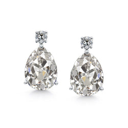 Oorstekers 14 Karaat Witgoud met Fijne Diamant – 2 karaat
