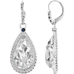 Antiek Cushion Fijne Diamant Oorstekers in 14 Karaat Witgoud – 3