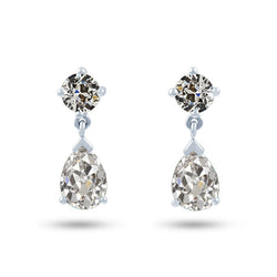 Geraffineerd Oorstekers met Antiek Cushion Fijne Diamant – 1,50